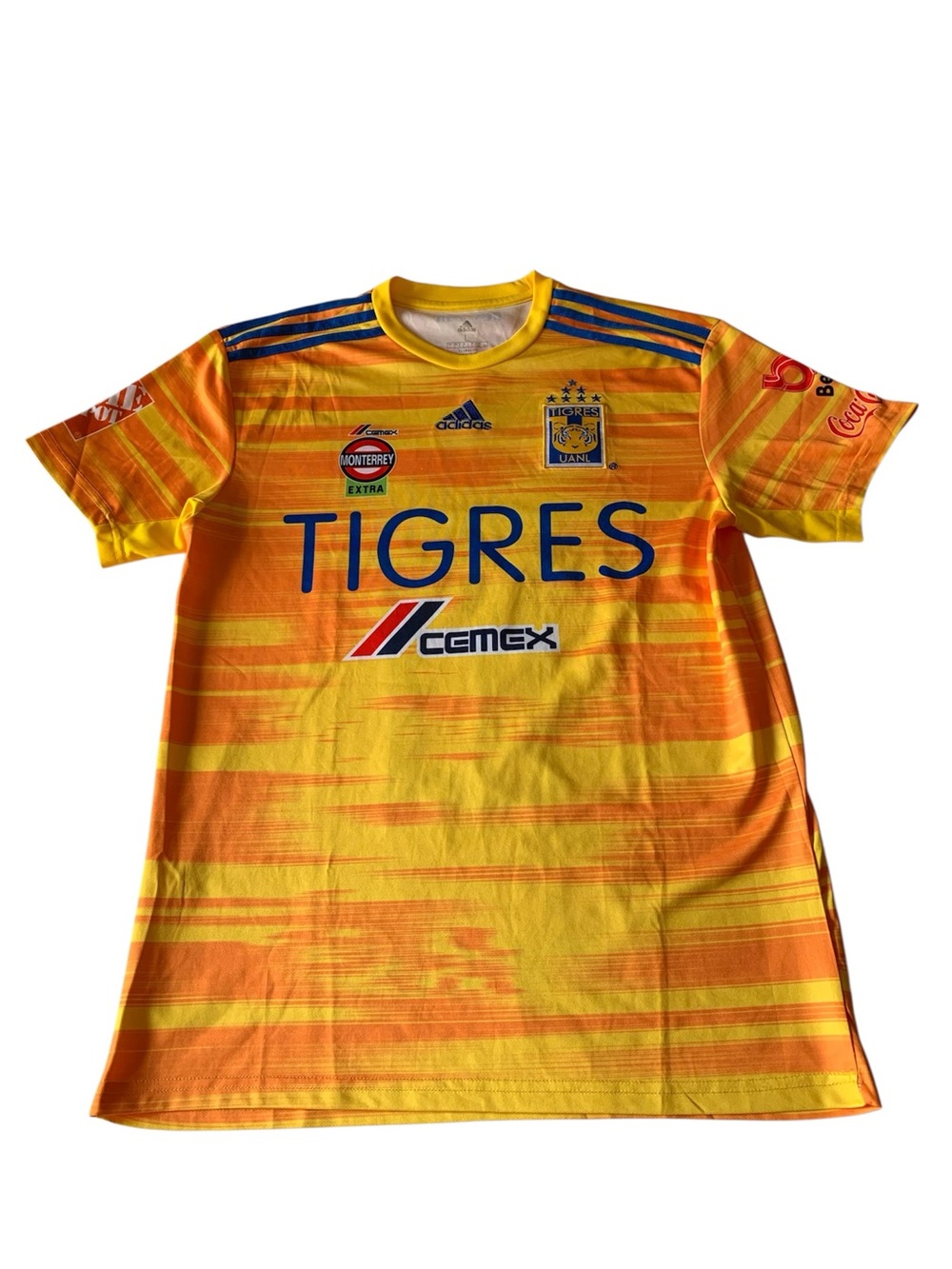 Adidas Tigres UANL 2018/19 Home Soccer Jersey Gignac #10 Men's Size L